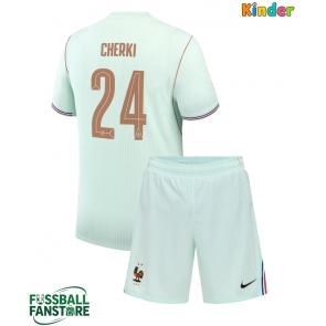 Frankreich Rayan Cherki #24 Replik Auswärtstrikot Kinder WM 2026 Kurzarm (+ Kurze Hosen)